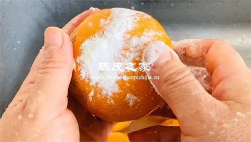 作陈皮用淡盐水可以洗橘子皮吗