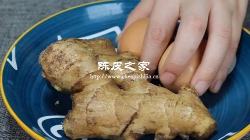 煮鸡蛋加生姜陈皮