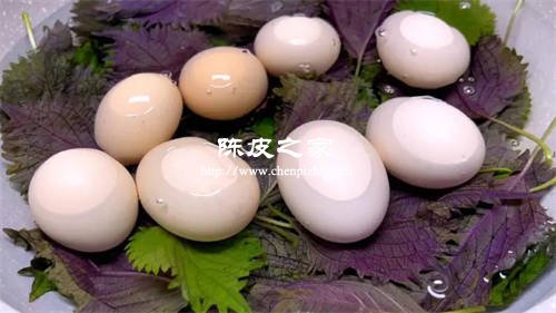 紫苏陈皮煮鸡蛋的功效