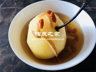 陈皮梨和枸杞子煮水有什么功效