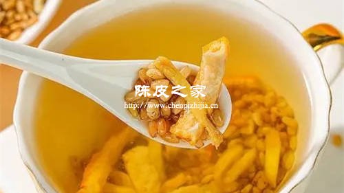 大米和生姜陈皮一起炒熟泡水喝的功效