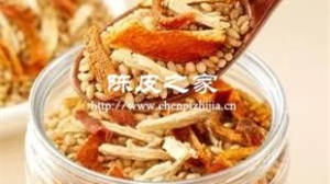 大米炒熟加陈皮泡水喝的功效