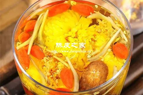 金银花陈皮菊花杞子可以一起泡水喝吗