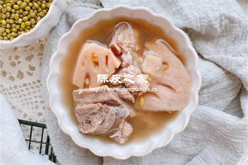 陈皮绿豆莲藕猪骨汤的做法和功效
