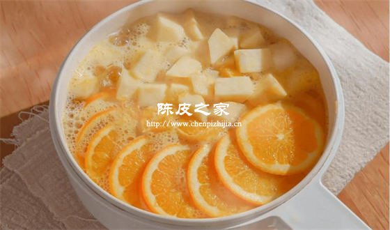 陈皮和橙子苹果熬水喝的功效
