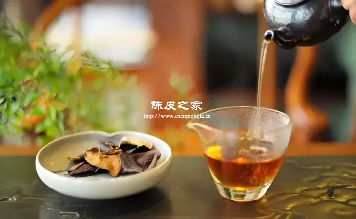 陈皮泡水示意图