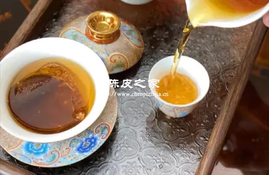 陈皮泡茶示意图