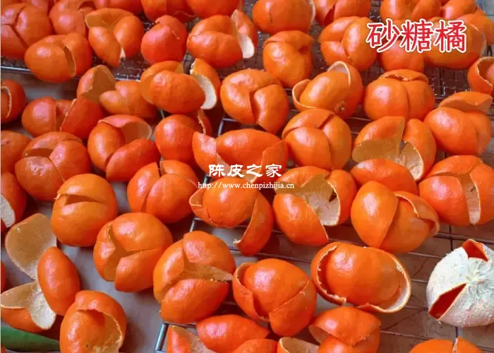 砂糖橘皮晾晒