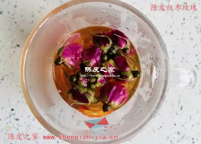 陈皮玫瑰红枣茶