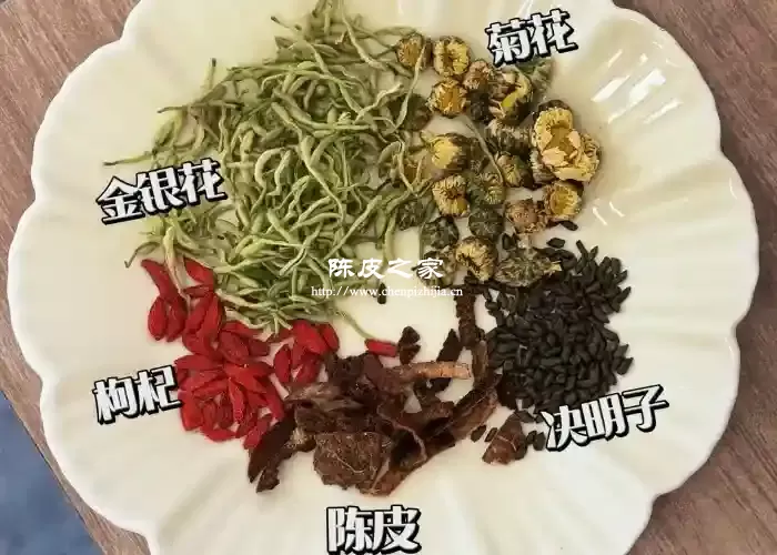 菊花枸杞子决明子甘草金银花陈皮泡水喝有什么功效
