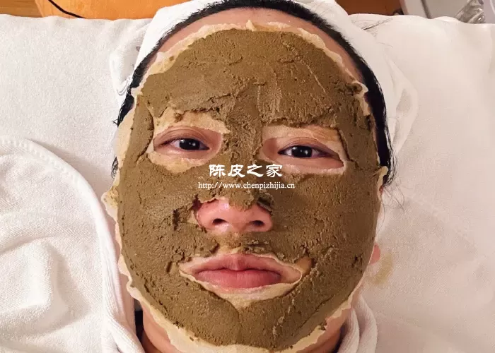 陈皮粉敷脸示意图