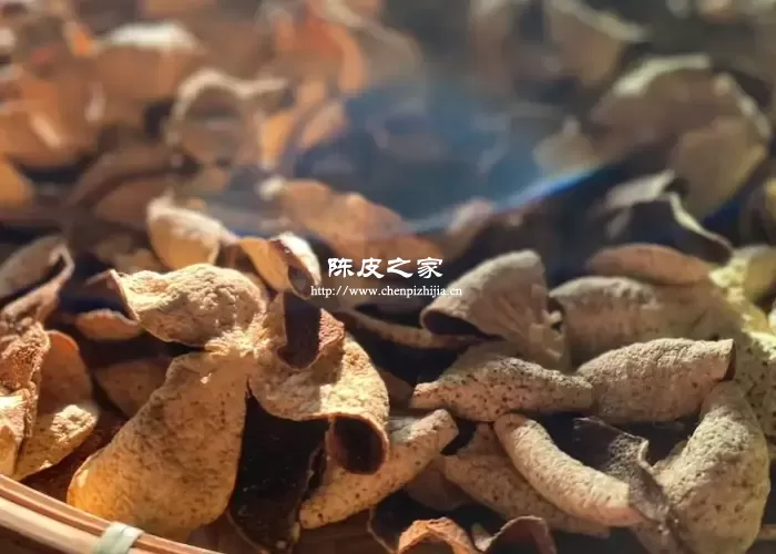 陈皮翻晒示意图