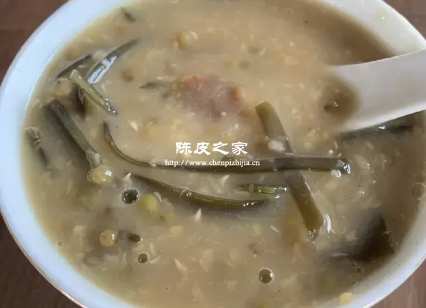 新会陈皮海带绿豆沙的做法！味道十分的赞！